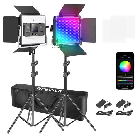 neewer panel lights|neewer lighting kit setup.